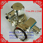 DIN 7/16 male connector right angle soldering type for 1/2superflexible cable all brass factory selling